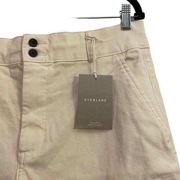Everlane NWT High Rise Wide Leg Straight Crop Organic Cotton Minimalist Pant 14 - Picture 10 of 15